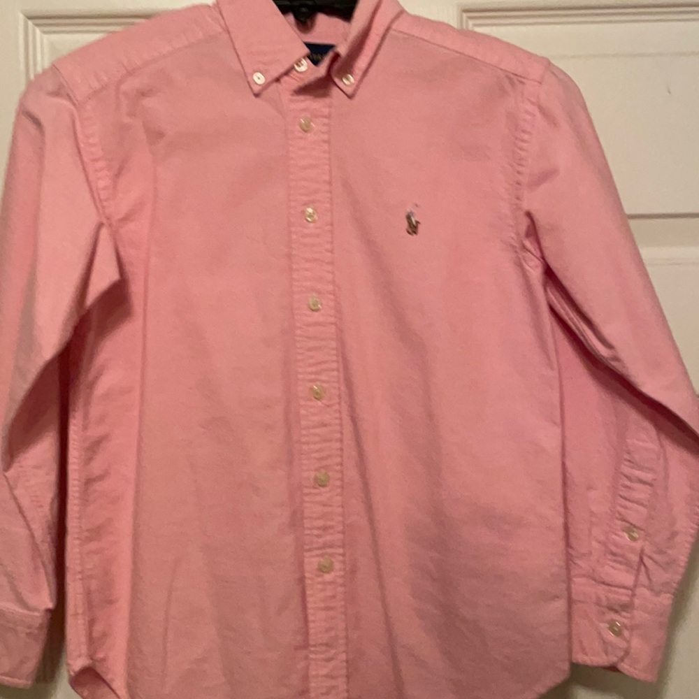 Ralph Lauren button down, S(8), pink